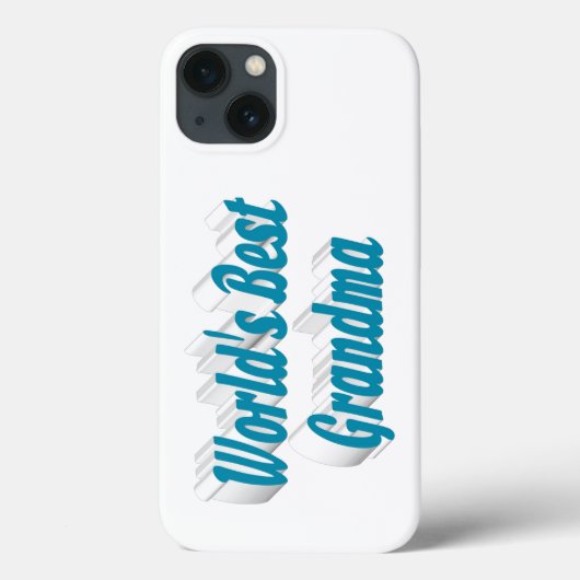 Coques Case-Mate iPhone Typographie grand-mère bleu ciel (Verso)