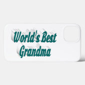 Coques Case-Mate iPhone Typographie grand-mère verte (Verso (horizontal))