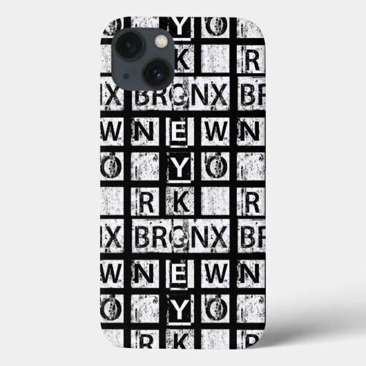 Coques Case-Mate iPhone Typographie grunge de Bronx New York | (Verso)