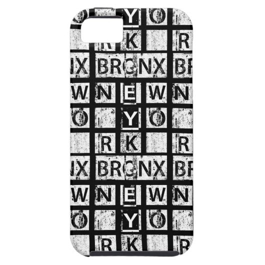Coques Case-Mate iPhone Typographie grunge de Bronx New York | (Dos)