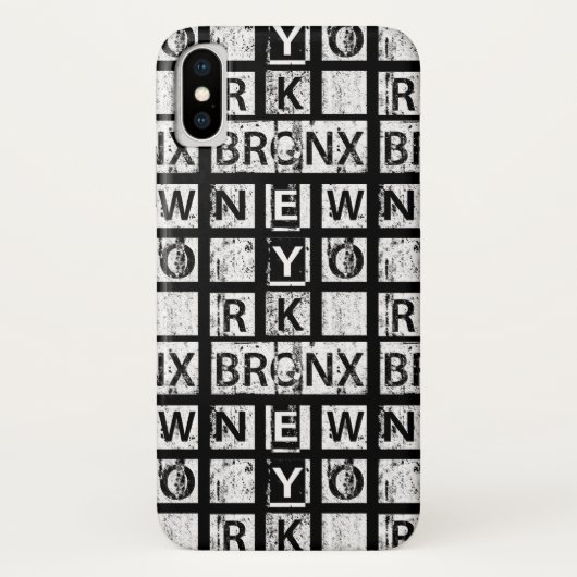 Coques Case-Mate iPhone Typographie grunge de Bronx New York | (Dos)