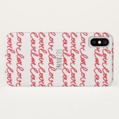 Coques Case-Mate iPhone Typographie Love Valentine (Dos (Horizontal))