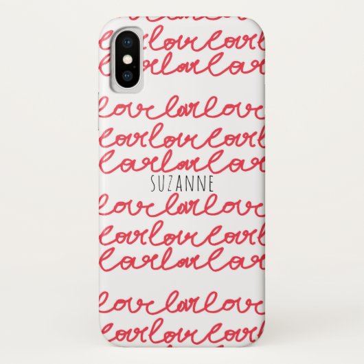 Coques Case-Mate iPhone Typographie Love Valentine (Dos)