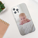Coque Pour iPhone 14 Typographie minimaliste moderne "Love You Lots" Ph<br><div class="desc">Ce boîtier de téléphone est doté d'une photo pleine image et d'un accueil typographique simple et minimaliste qui dit "LOVE YOU LOTS". Vous pouvez customiser cette boîte téléphonique avec votre propre photo et texte... Disponible en plusieurs tailles pour tous les modèles différents de téléphones. Il fait un cadeau fabuleux pour...</div>