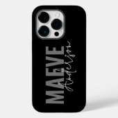Coques Case-Mate iPhone Typographie minimaliste moderne noir blanc élégant (Verso)