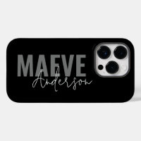 Typographie minimaliste moderne noir blanc élégant