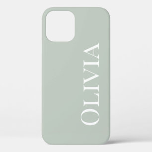 Case-Mate iPhone Case Typographie moderne verte personnalisée