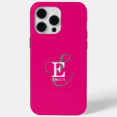 Coques Case-Mate iPhone Typographie Monogramme Unique Et Élégante Rose Cha (Verso)