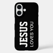 Coques Case-Mate iPhone Typographie Motivationnelle Jésus Vous Aime (Verso)