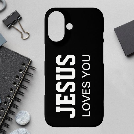 Coques Case-Mate iPhone Typographie Motivationnelle Jésus Vous Aime