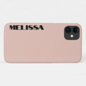 Coques Case-Mate iPhone Typographie noir gras beige (Dos (Horizontal))