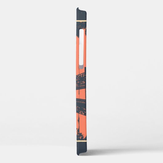 Coques Case-Mate iPhone Typographie parisienne : affiche Eiffel abstraite. (Verso / Gauche)