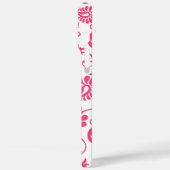 Coques Case-Mate iPhone Typographie Pink Damask Votre nom ou devis (Verso / Gauche)