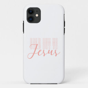 Case-Mate iPhone Case Typographie rose vendue à Jésus Blanc