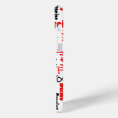 Coques Case-Mate iPhone Typographie rouge et noire Merci multilingue (Verso / Gauche)