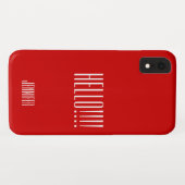 Coques Case-Mate iPhone Typographie simple Rouge Prénom (Dos (Horizontal))
