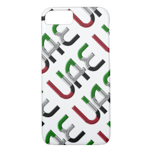 Coque Case-Mate Pour iPhone UAE United Arab Emirat Flag Colors Typografy