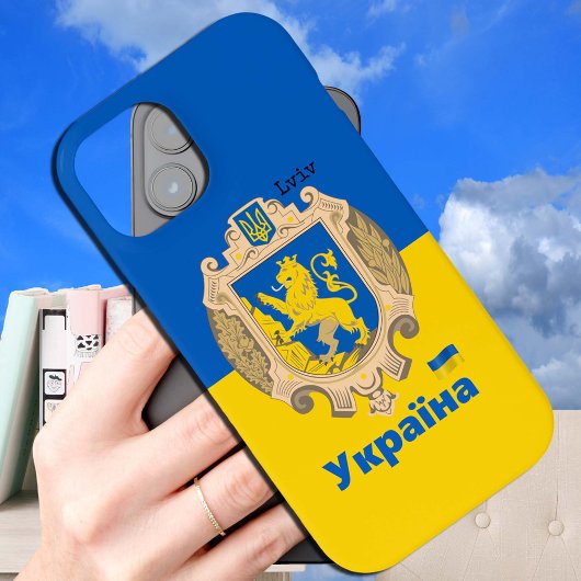 Coques Case-Mate iPhone Ukraine & Lviv Area - Coat of Arms, Ukrainian Flag