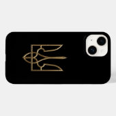Coques Case-Mate iPhone Ukraine Trident Gyrfalcon Crest doré (Verso (horizontal))