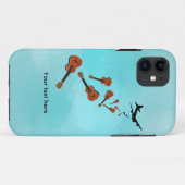Coques Case-Mate iPhone Ukuleles qui descendent de et d'avion (Dos (Horizontal))