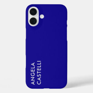 Coques iPhone 16 Plus Ultramarine Bleu tendance moderne minimaliste plat