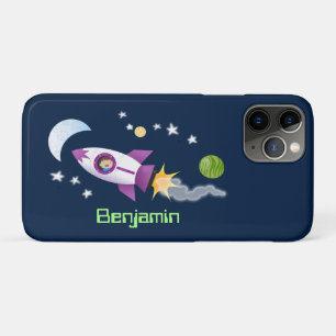 Case-Mate iPhone Case Un adorable vaisseau-fusée dans l'espace dessin an