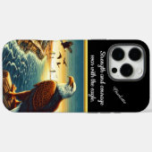 Coques Case-Mate iPhone Un aigle majestueux surplombe un coucher de soleil (Verso (horizontal))