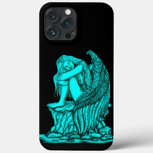 Coques Case-Mate iPhone Un ange endormi sur la pierre (Verso)
