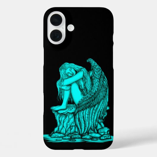Coques Case-Mate iPhone Un ange endormi sur la pierre (Verso)