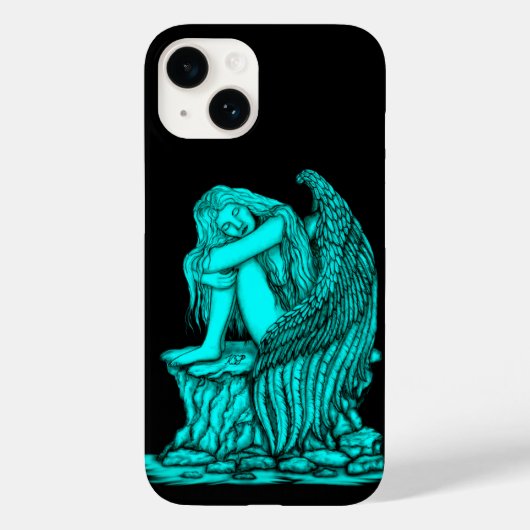 Coques Case-Mate iPhone Un ange endormi sur la pierre (Verso)