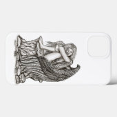 Coques Case-Mate iPhone Un ange endormi sur la pierre (Verso (horizontal))