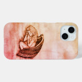 Coques Case-Mate iPhone Un Ange endormi sur les nuages des cieux (Verso (horizontal))