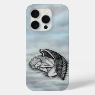 Coque iPhone 15 Pro Un ange endormi sur les nuages du ciel