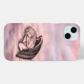 Coques Case-Mate iPhone Un ange endormi sur les nuages du ciel (Verso (horizontal))