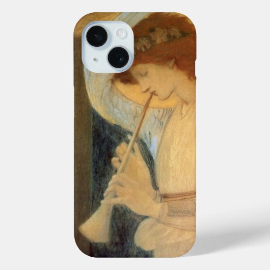 Coques Case-Mate iPhone Un ange joue à Flageolet par Burne Jones (Verso)
