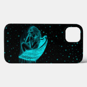 Coques Case-Mate iPhone Un Angel couché en noir et vert (Verso (horizontal))