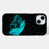 Coques Case-Mate iPhone Un Angel couché en noir et vert (Verso (horizontal))