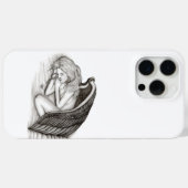 Coques Case-Mate iPhone Un Angel endormi, design noir et blanc (Verso (horizontal))