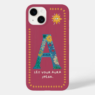 Coque Pour iPhone 14 Un appareil téléphonique Monogramme - Laissez votr