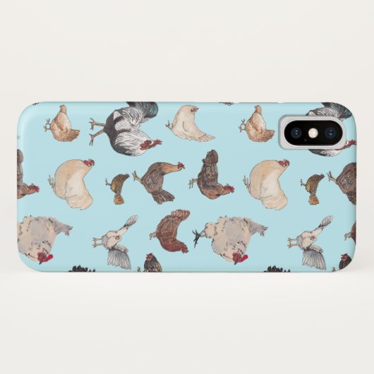 Coques Case-Mate iPhone Un appareil téléphonique pour les poulets heureux (Dos (Horizontal))