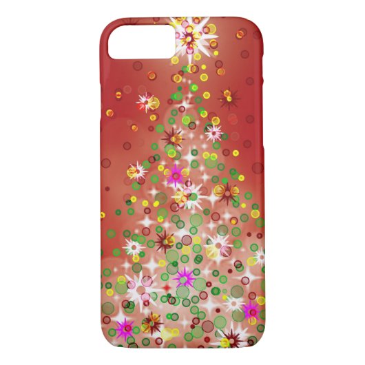 Coques Case-Mate iPhone Un arbre de Noël qui rougeoie (Dos)
