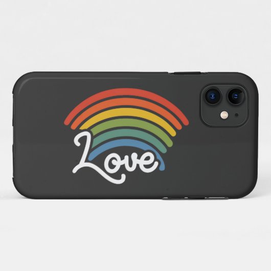 Coques Case-Mate iPhone Un arc-en-ciel d'amour (Dos (Horizontal))