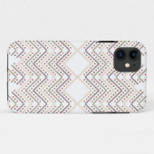 Coques Case-Mate iPhone un arrière - plan blanc aux points brun et rouge (Dos (Horizontal))