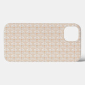Coques Case-Mate iPhone un arrière - plan blanc avec des points marron (Verso (horizontal))