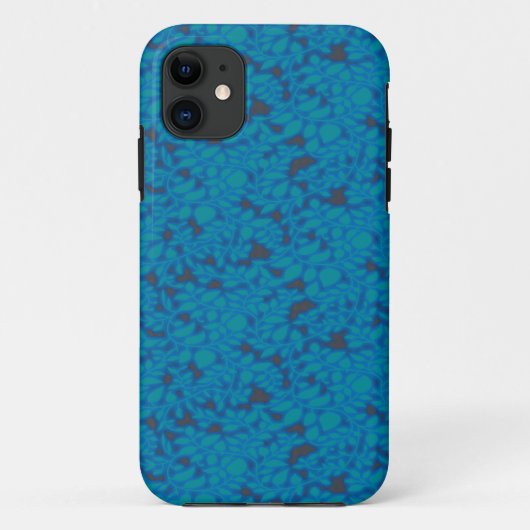 Coques Case-Mate iPhone un arrière - plan bleu et noir avec un motif (Dos)