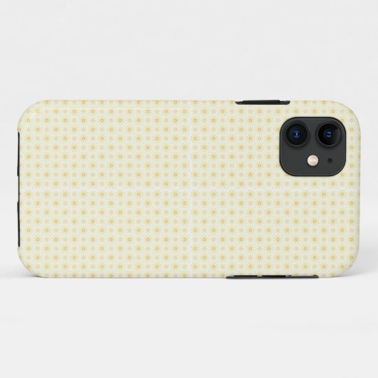 Coques Case-Mate iPhone un arrière - plan jaune et blanc aux petits cercle (Dos (Horizontal))