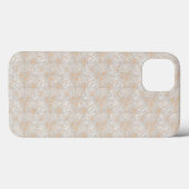 Coques Case-Mate iPhone un arrière - plan marron avec un motif de cercles (Verso (horizontal))