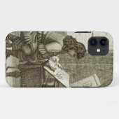 Coques Case-Mate iPhone Un artiste copiant sur un plat de gravure, imprimé (Dos (Horizontal))