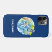Coques Case-Mate iPhone Un astronaute amusant dans l'espace et la bande de (Dos (Horizontal))
