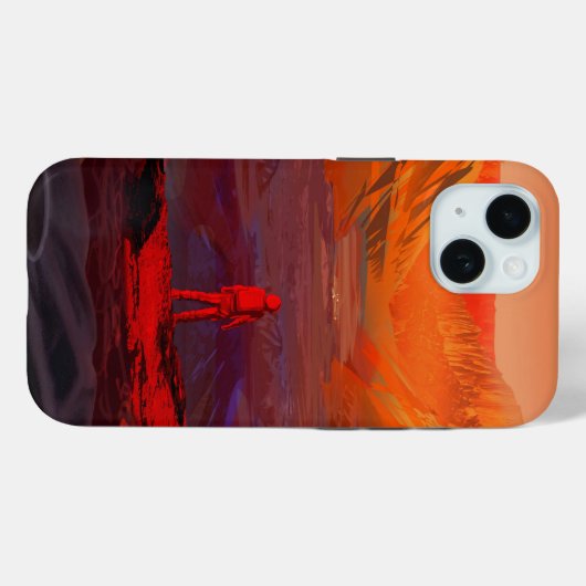 Coques Case-Mate iPhone Un Astronaute Sur Mars (Verso (horizontal))